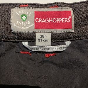 Craghoppers Black Cargo Shorts with Insect Shield Men's 38